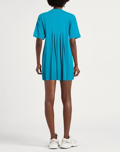 Woman Mini dress Turquoise Size 2 Cotton, Elastane