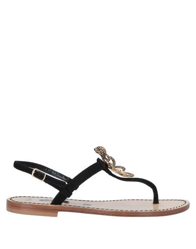 Woman Thong sandal Black Size 6.5 Leather