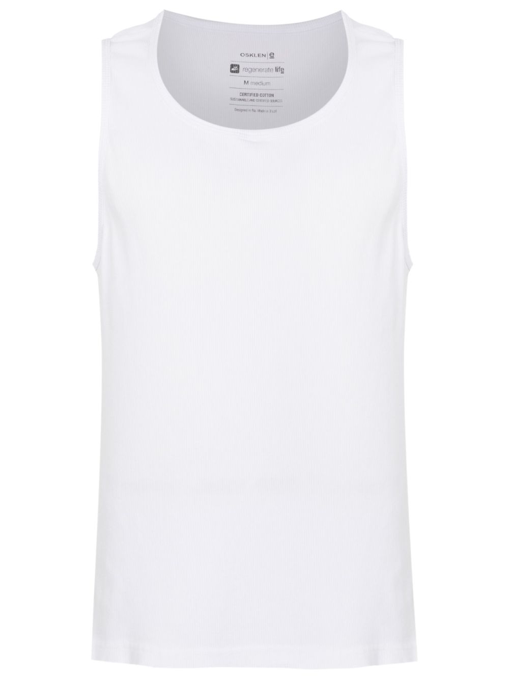 Ribbed cotton tank top - White
