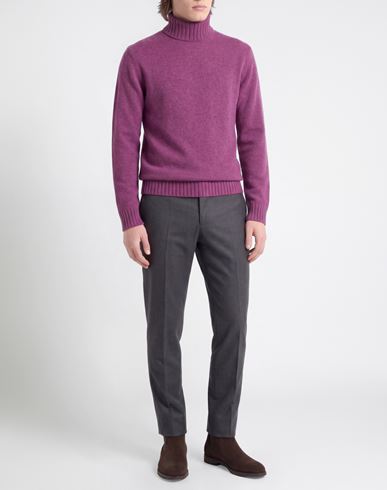 Man Turtleneck Mauve Size XS Virgin Wool