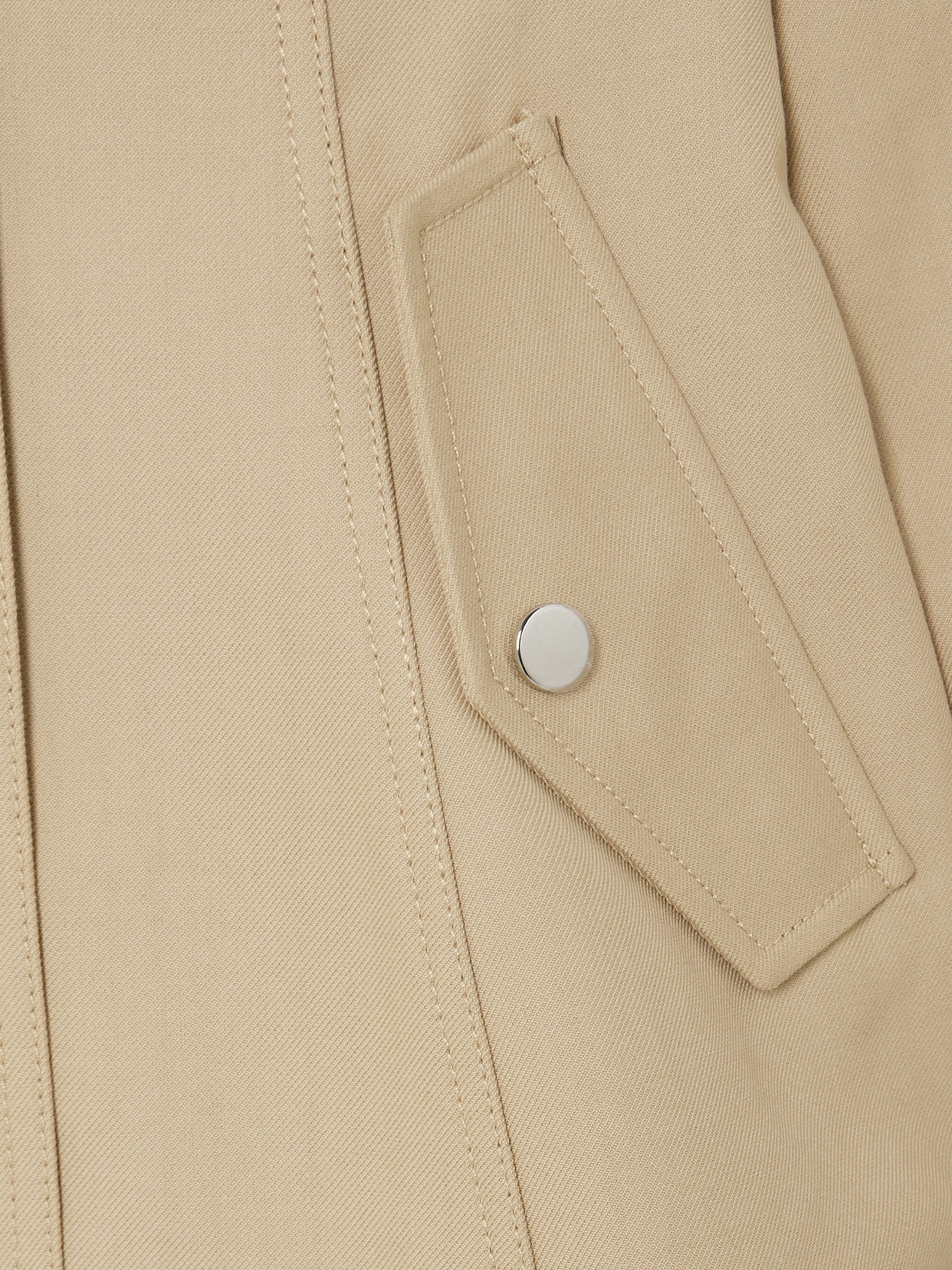 Talla Leather-trimmed Cotton Jacket - Neutrals