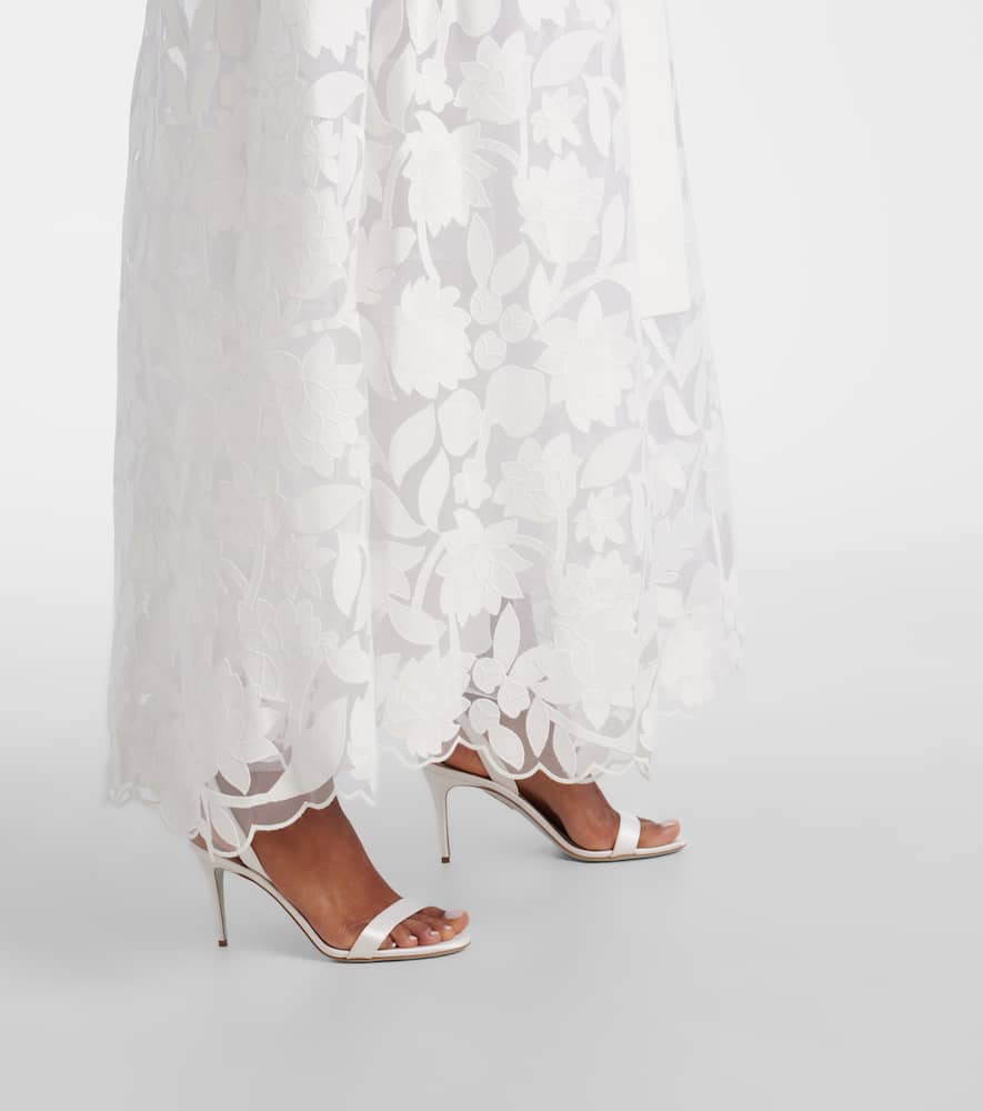 Bridal embroidered tulle gown