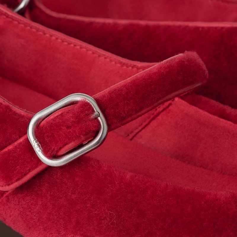 ® Women's Quill Ballet Flat in Red Ribbon