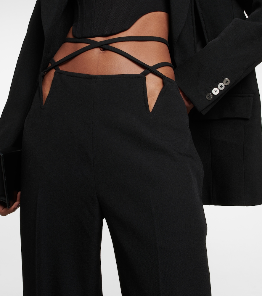 Cutout straight pants