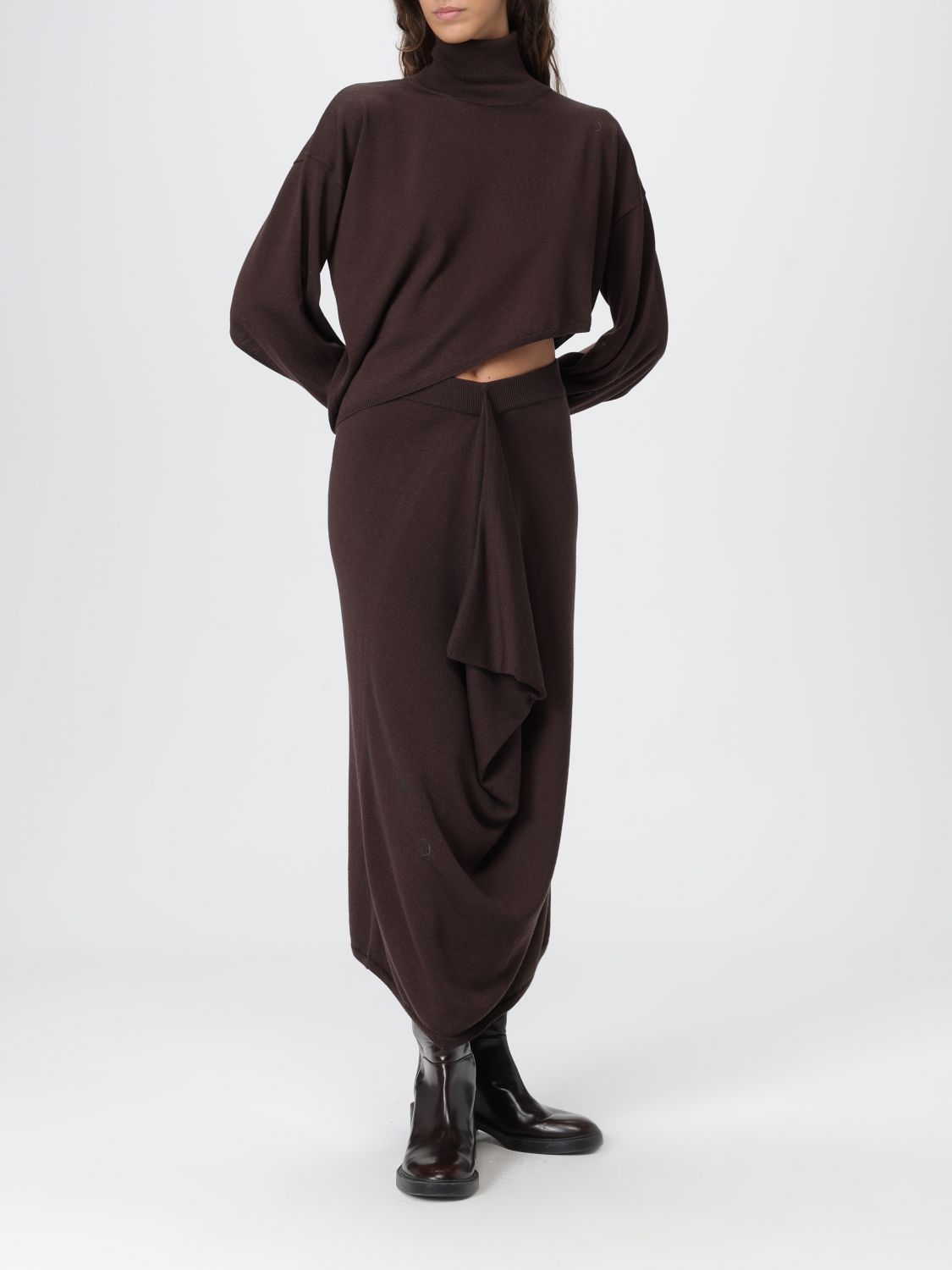 Skirt Woman color Brown