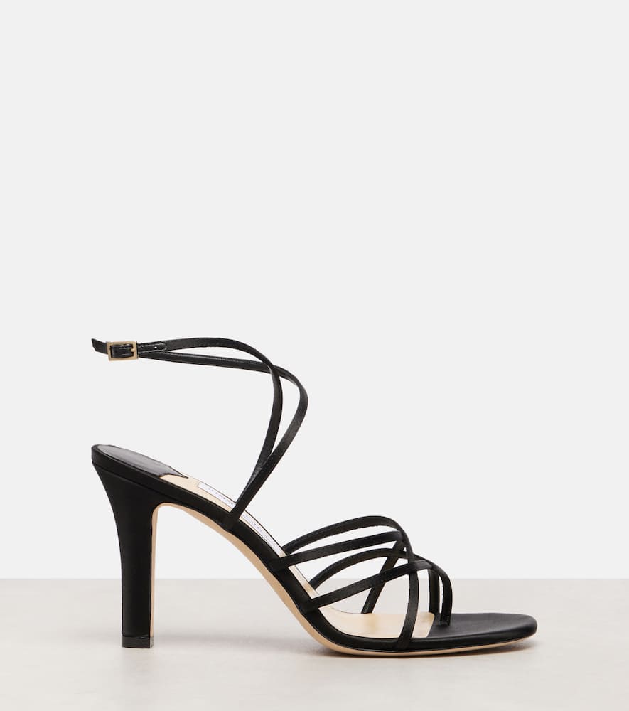 Strappy 100 satin sandals