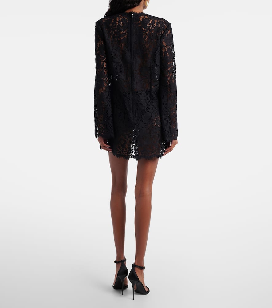 Embroidered scalloped minidress