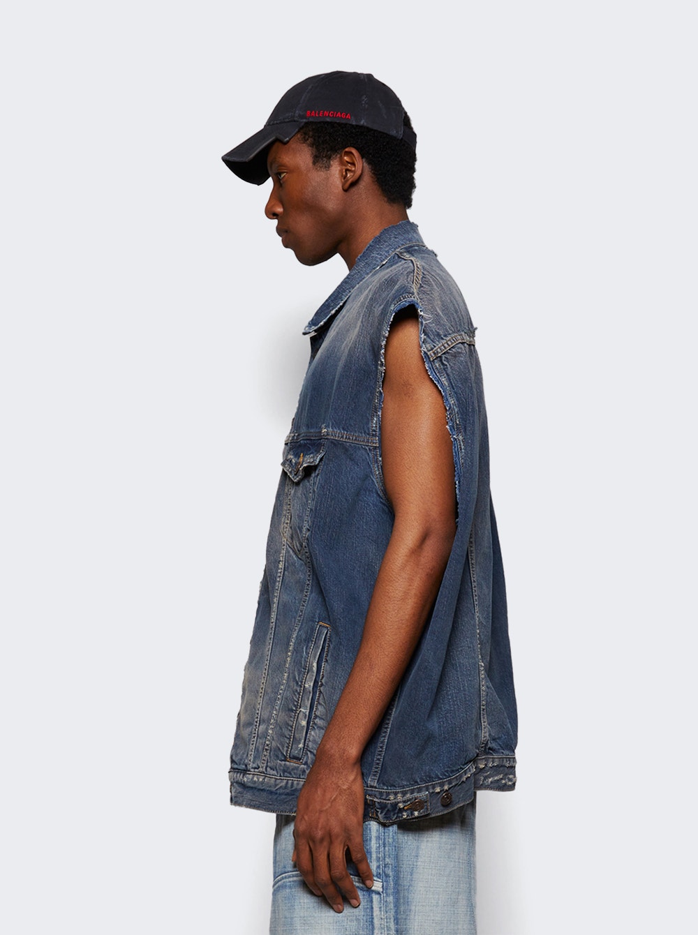 Balenciaga denim gilet - Blue