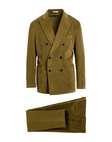 Man Suit Military green Size 42 Cotton, Modal, Elastane
