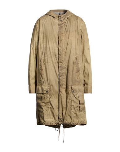 Man Overcoat & Trench Coat Khaki Size 38 Cotton, Elastane
