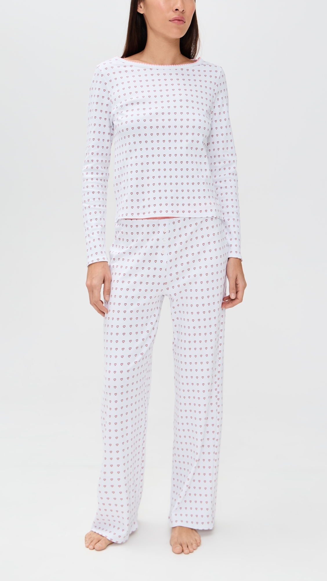 Ellie PJ Set in Floating Hearts Cake 1X