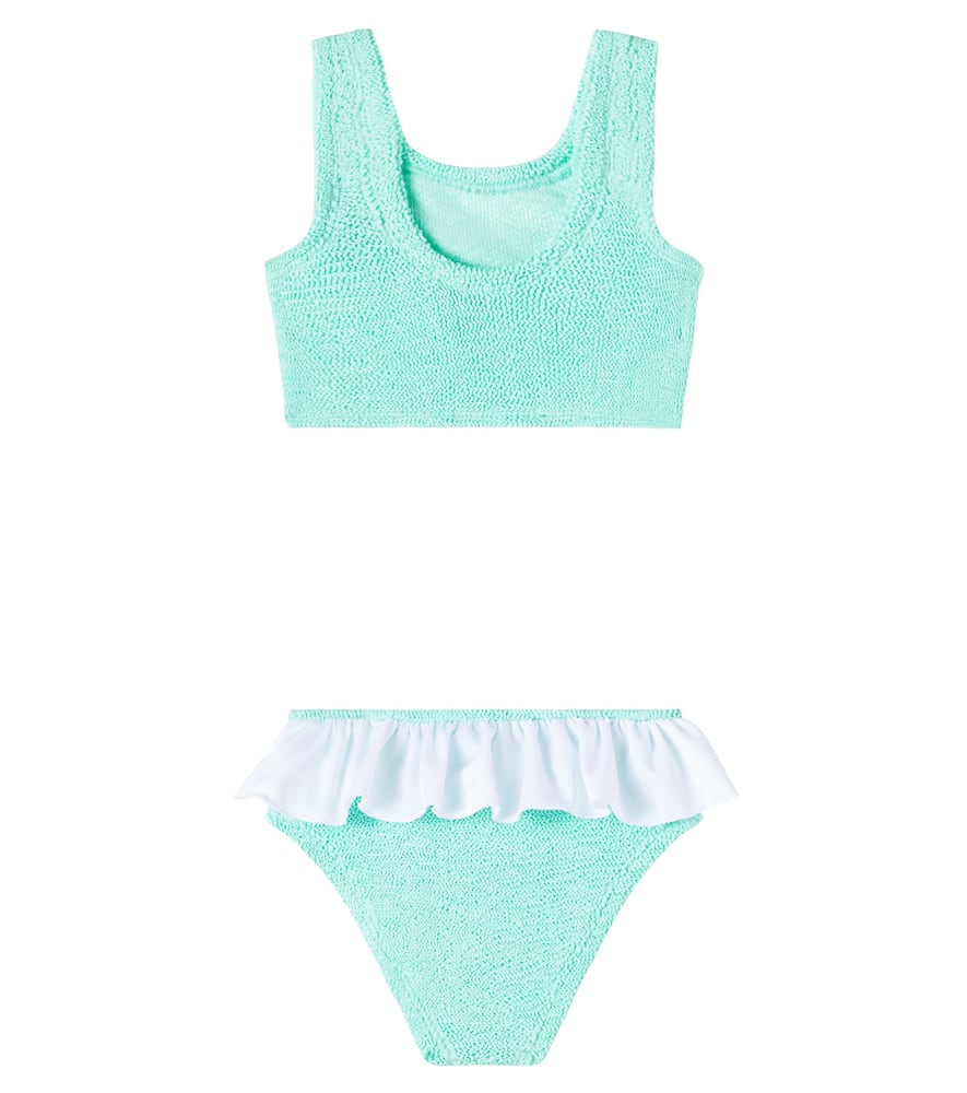 Olive ruffled bikini