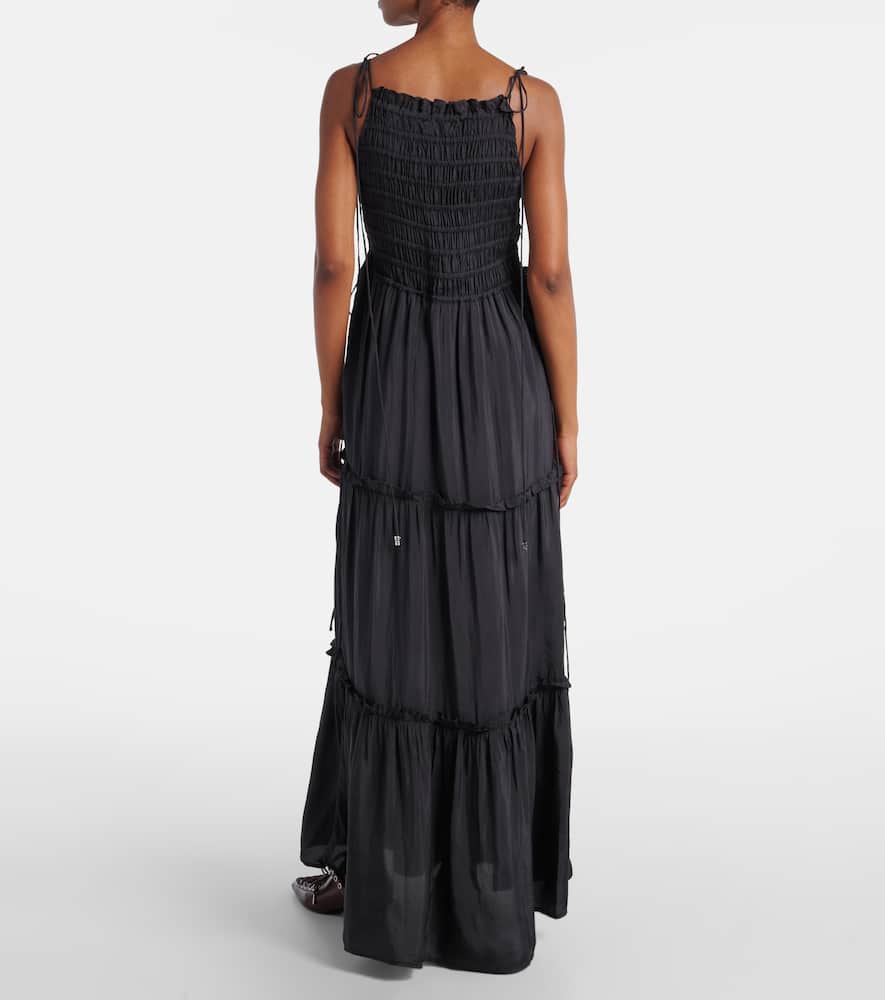 Smocked tiered maxi dress