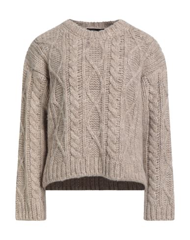 Woman Sweater Taupe Size S Alpaca wool, Cotton, Wool