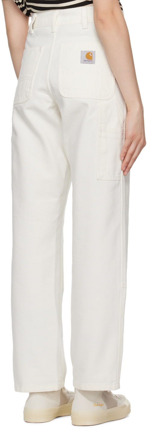 Carhartt Work In Progress White Double Knee Trousers
