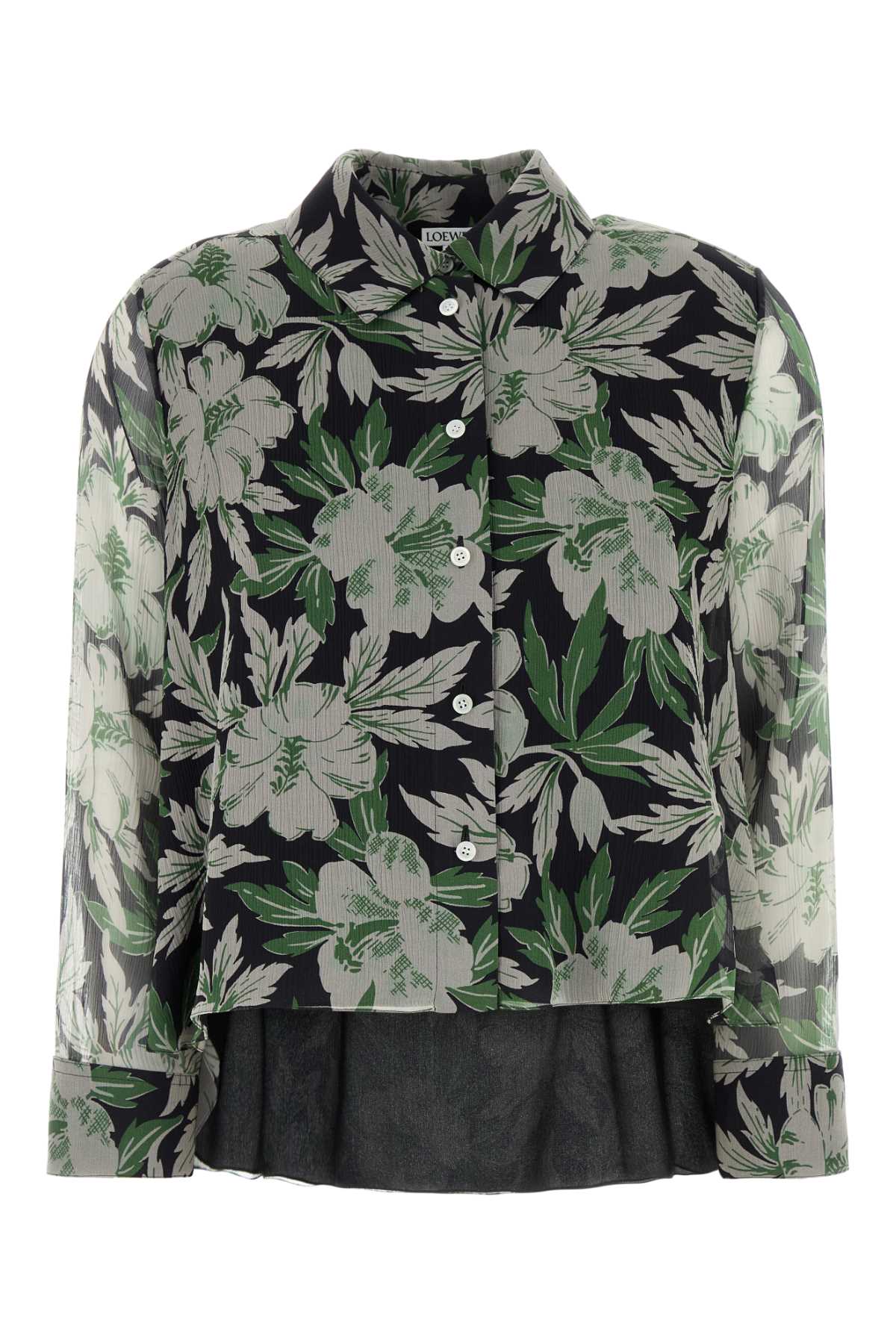 Floral Silk Shirt — Multicolor