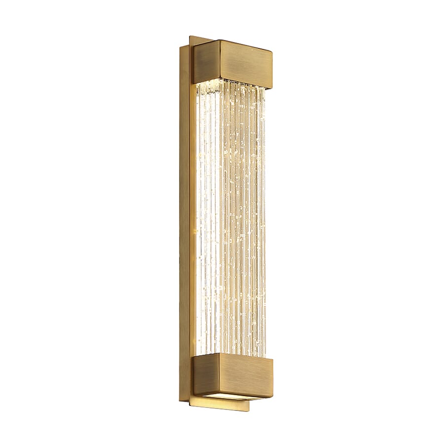 Modern Forms Tower 14" Wall Sconce in Aged Bra