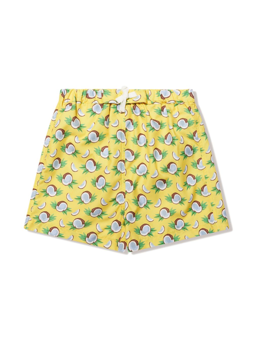 Coconut-print swim shorts - Yellow
