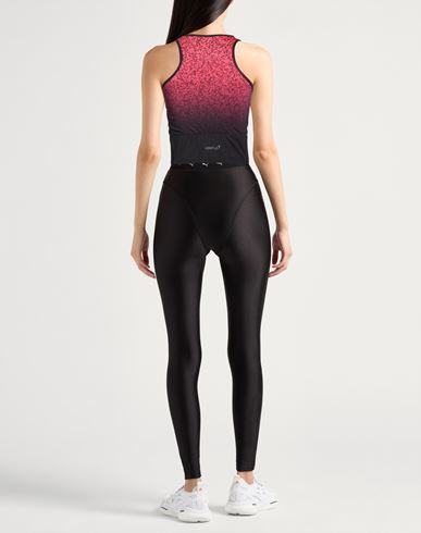 Ea7 Woman Top Coral Size XL Polyester, Elastane