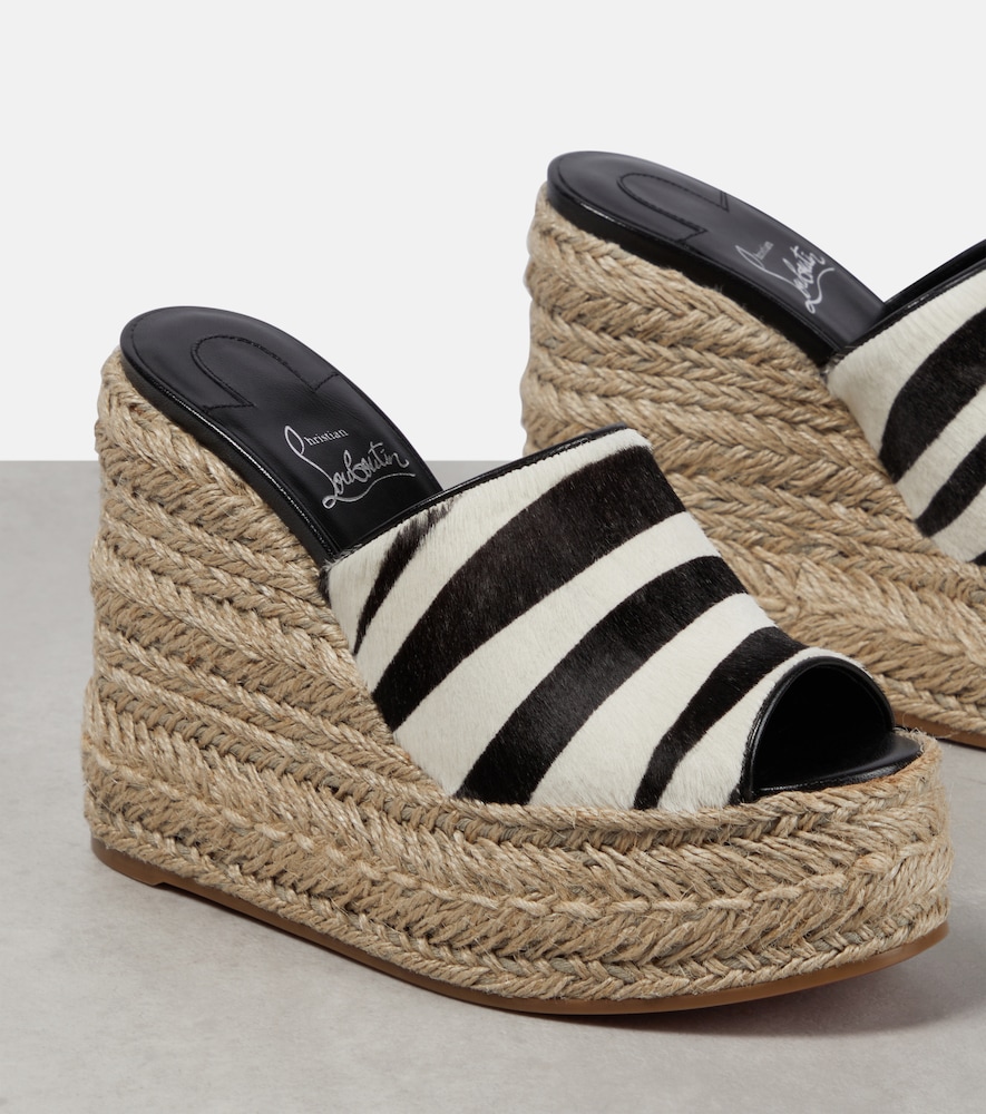 Ariella zebra-print calf hair espadrille wedges