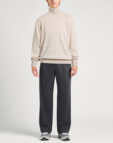 Man Turtleneck Cream Size 44 Merino Wool