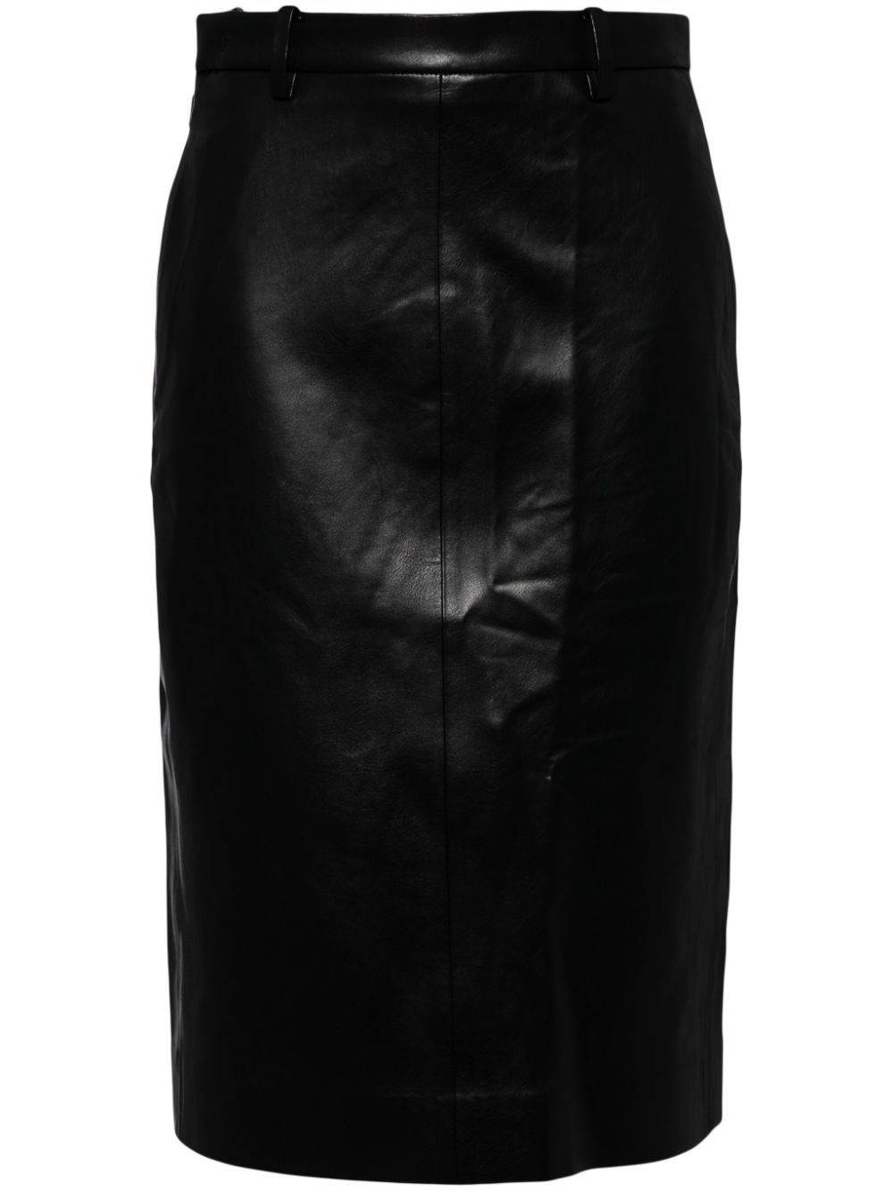 Mid-length waist skirt - Black