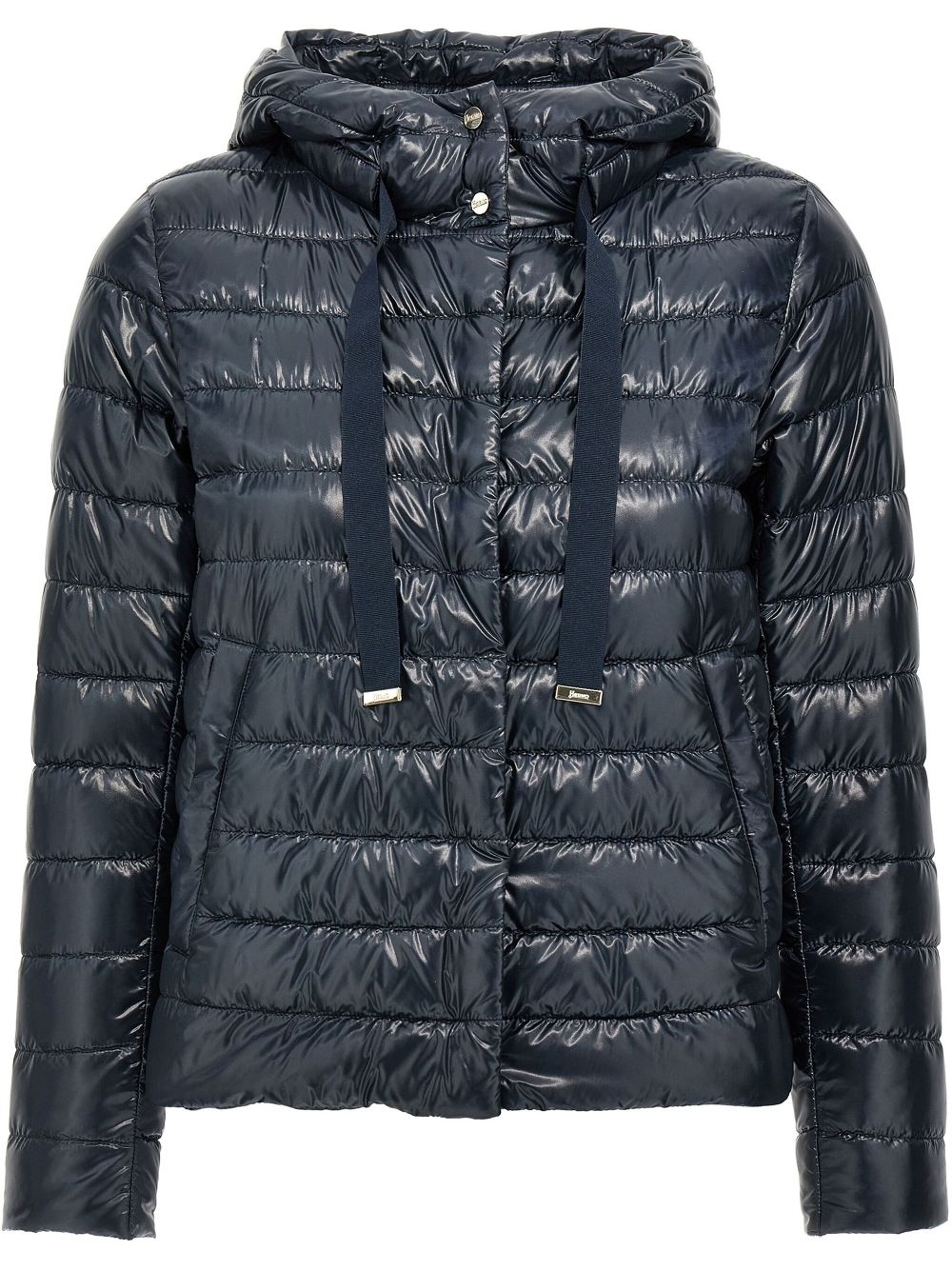 Quilted Nylon Down Jacket — Navy