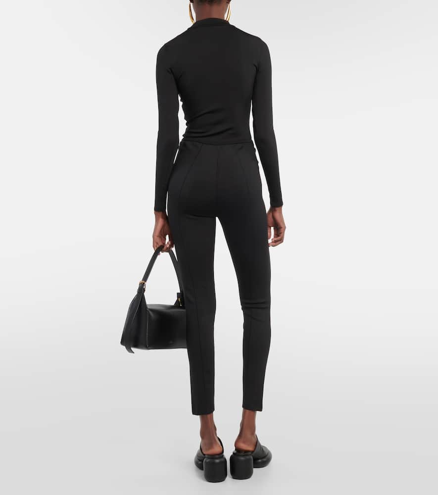 Anya silk-blend jersey leggings