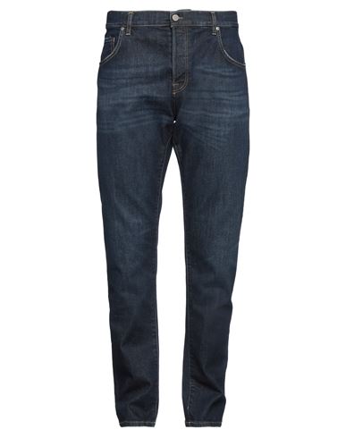 Man Jeans Blue Size 36 Cotton, Elastane