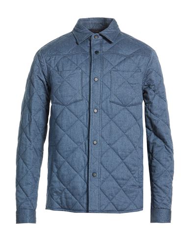 Man Jacket Azure Size M Cotton
