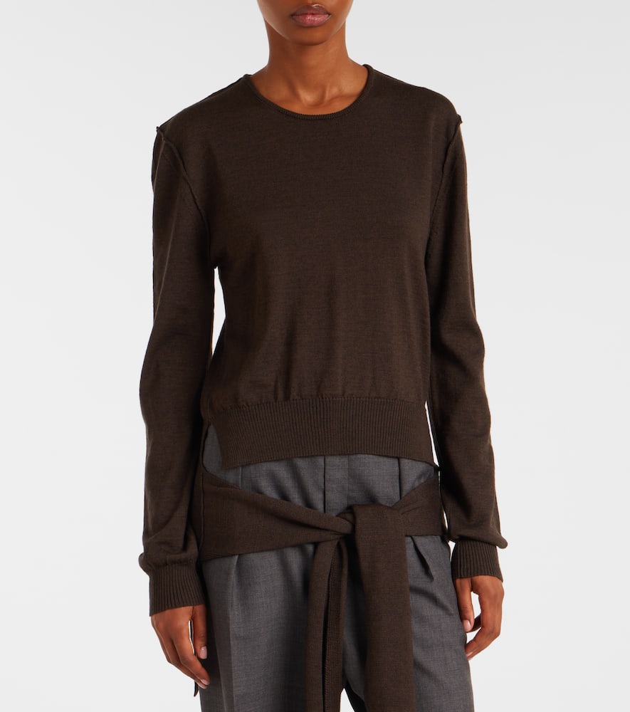 Trompe l'oeil wool-blend sweater