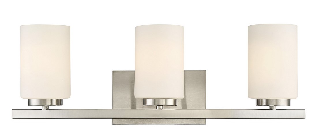 Trade Winds Kingston 3-Light Bathroom Vanity Light in Brushed Nickel - TW021566BN