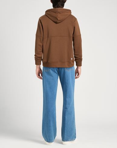 Man Sweatshirt Light brown Size L Cotton, Polyester