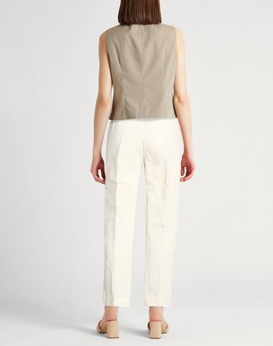 Woman Pants Ivory Size 6 Cotton, Linen