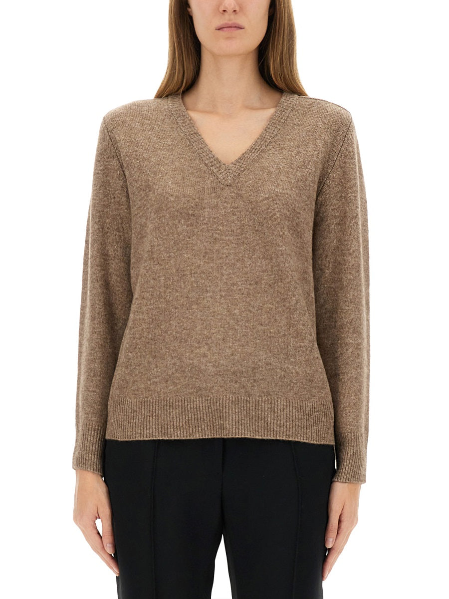 Regular Fit Wool-Yak-Cashmere Blend V-Neck Sweater