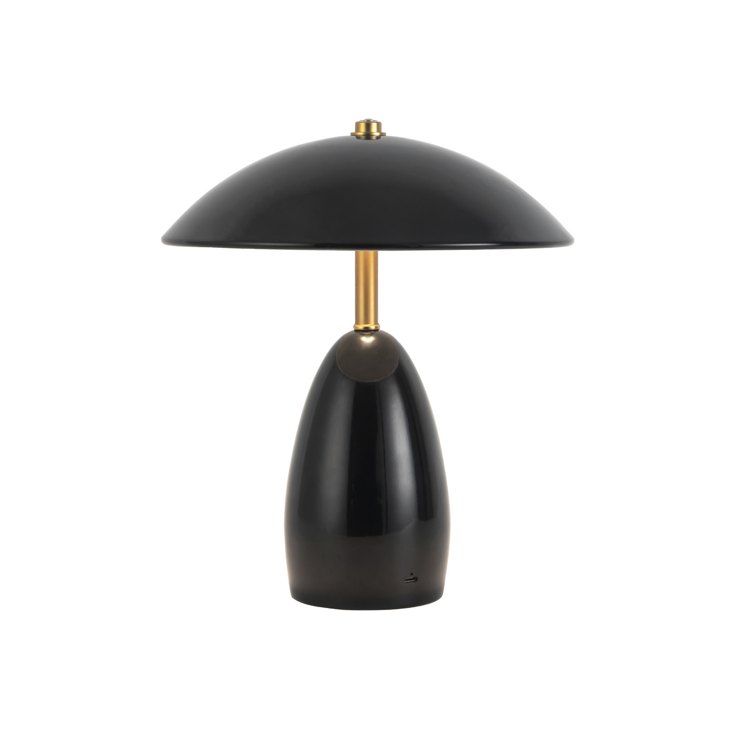 Glossy Black LED Table Lamp from the Poppy Collection