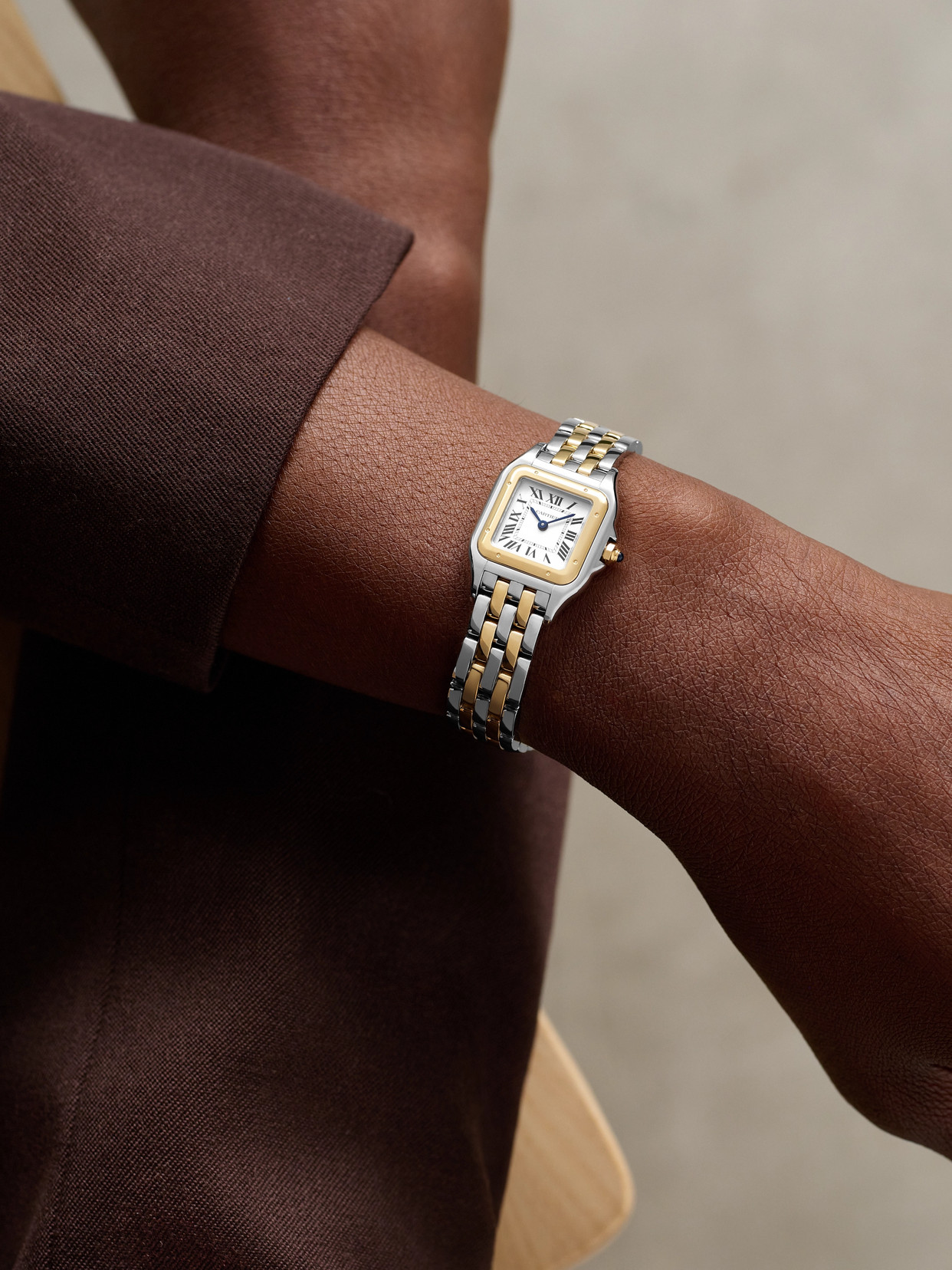 Panthère De Small 30.2mm 18-karat Gold And Stainless Steel Watch - One size