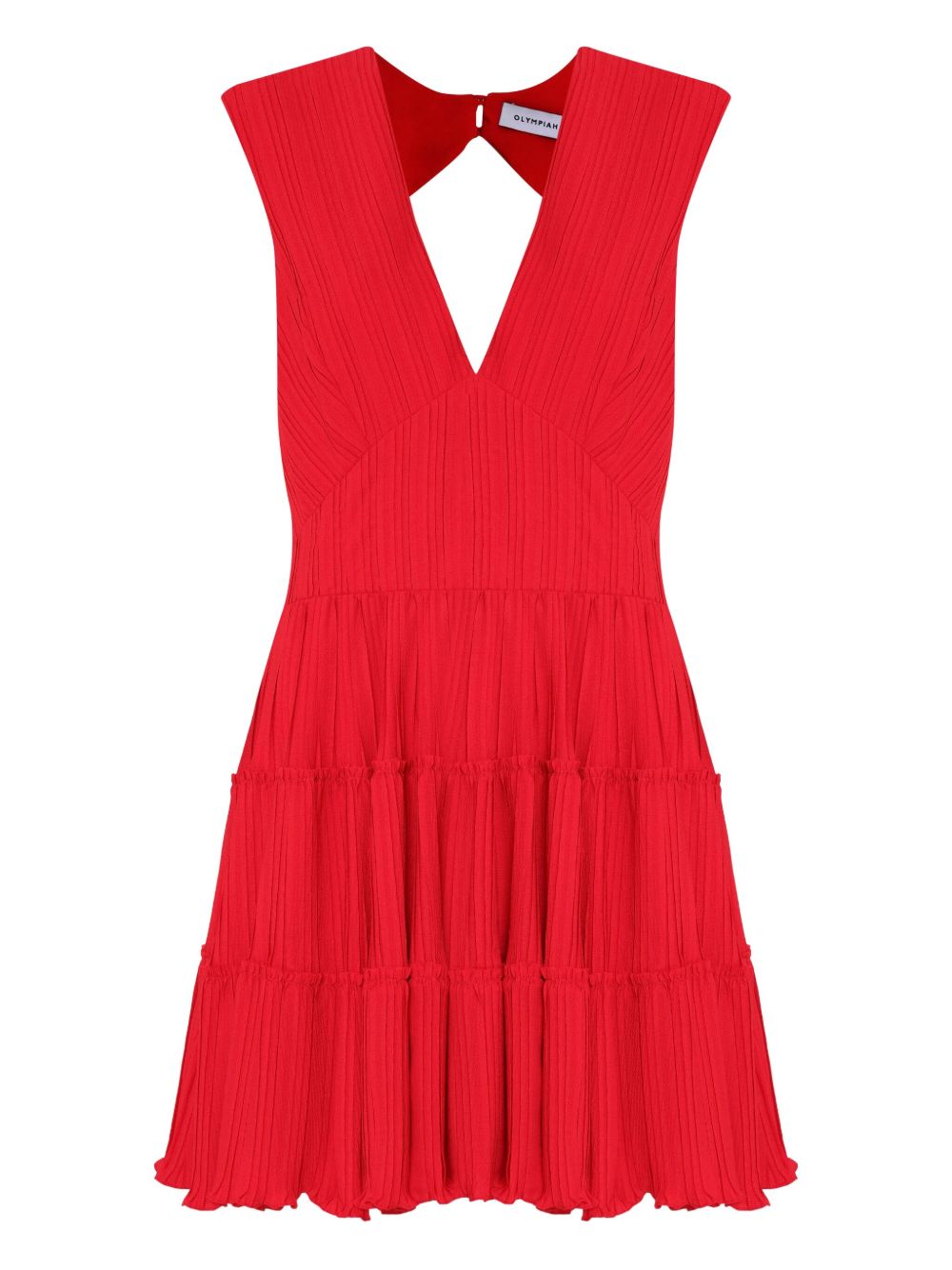 Pleated skater dress - Red