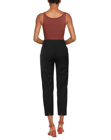 Woman Pants Black Size 16 Virgin Wool, Polyamide, Elastane