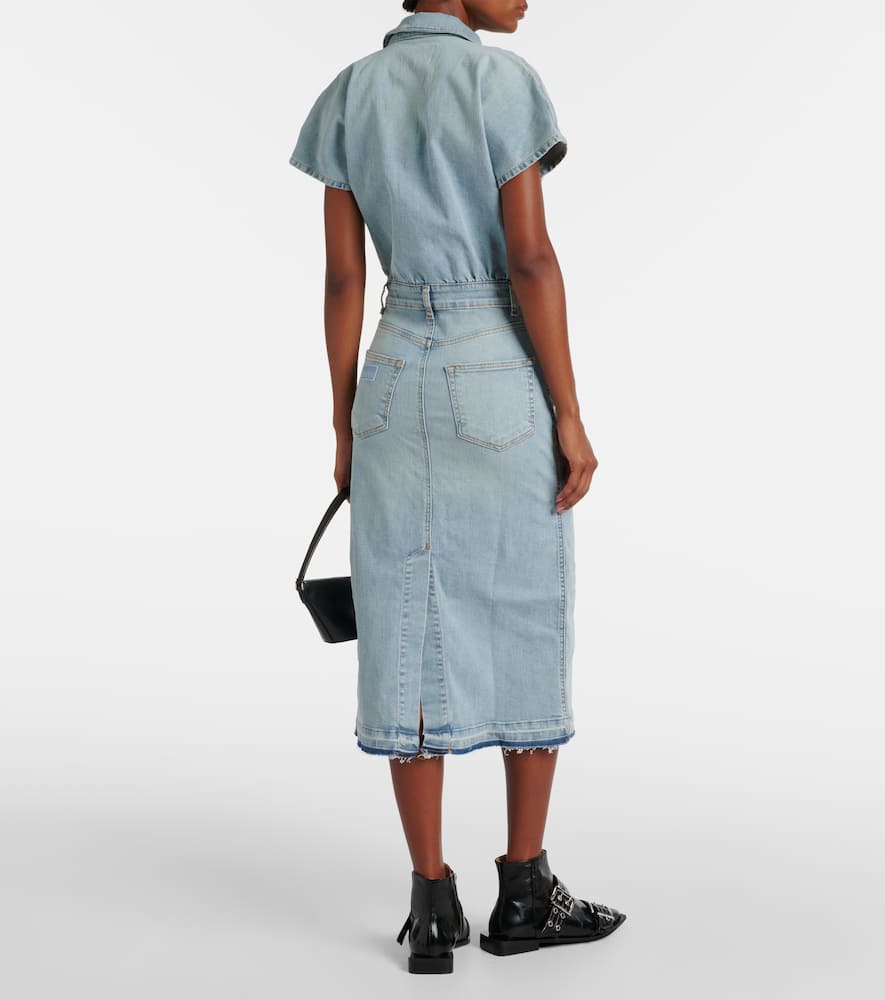 Denim midi dress