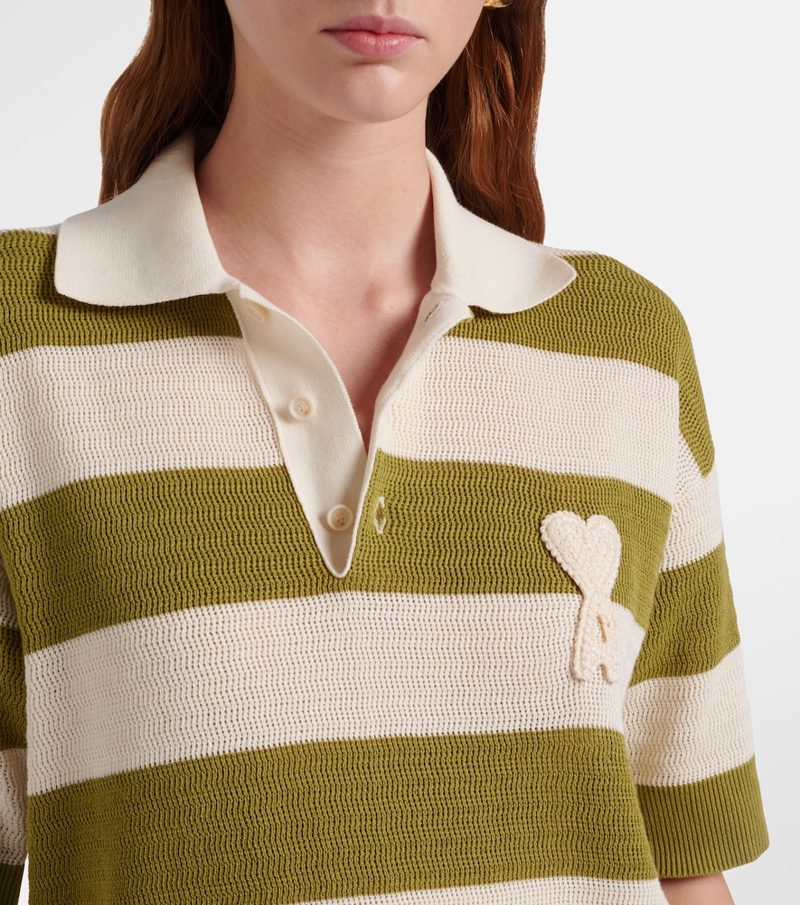 Ami de Caur striped cotton polo shirt