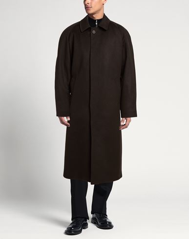 Man Coat Dark brown Size 40 Cashmere