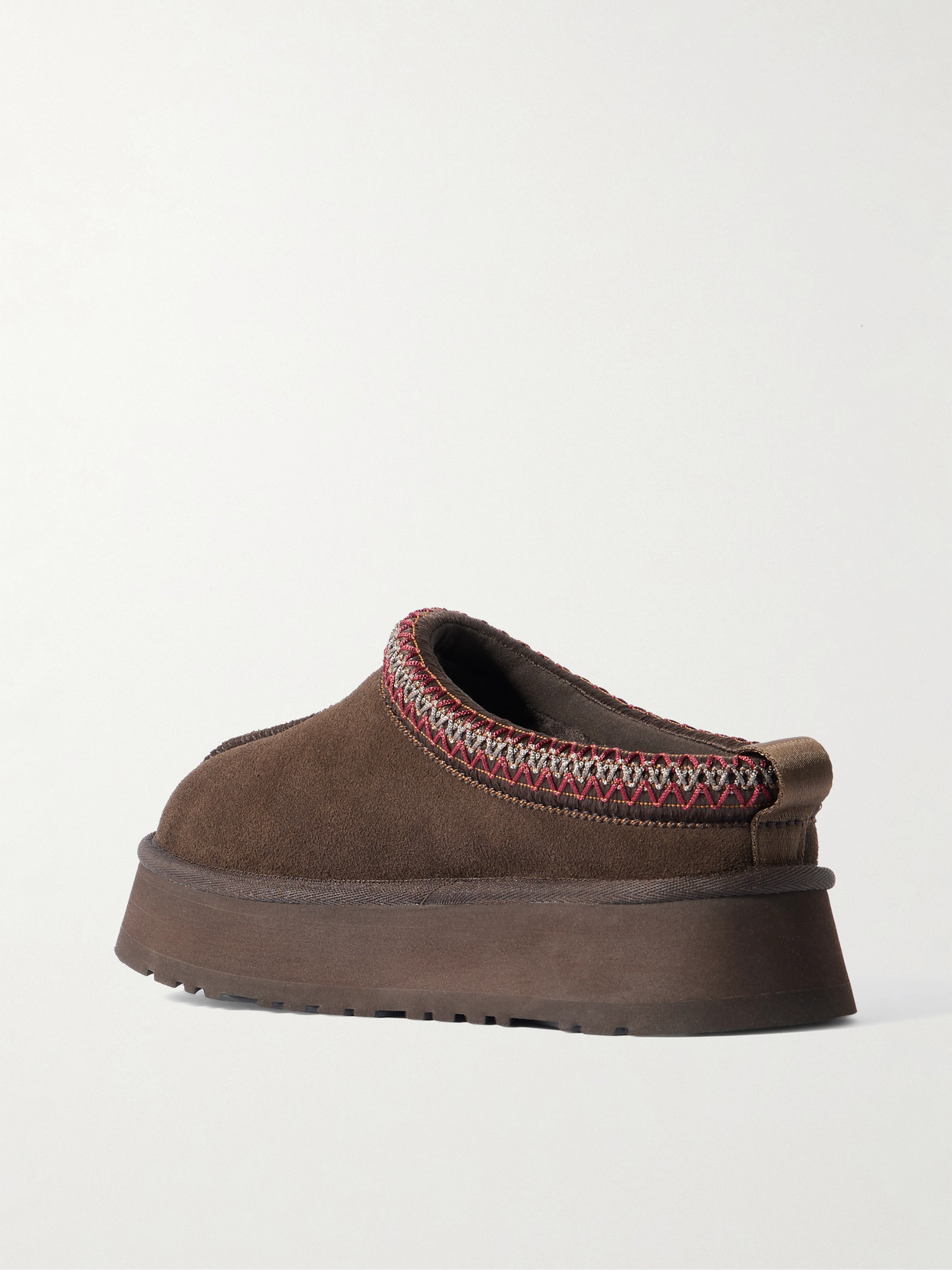 Tazz Ii Embroidered Shearling Slippers - Brown