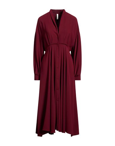 Woman Maxi dress Burgundy Size S Recycled polyester, Polyester