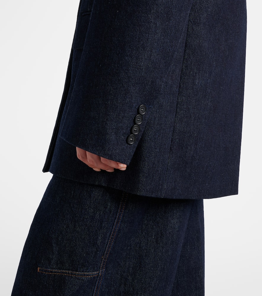 Ancella double-breasted denim blazer
