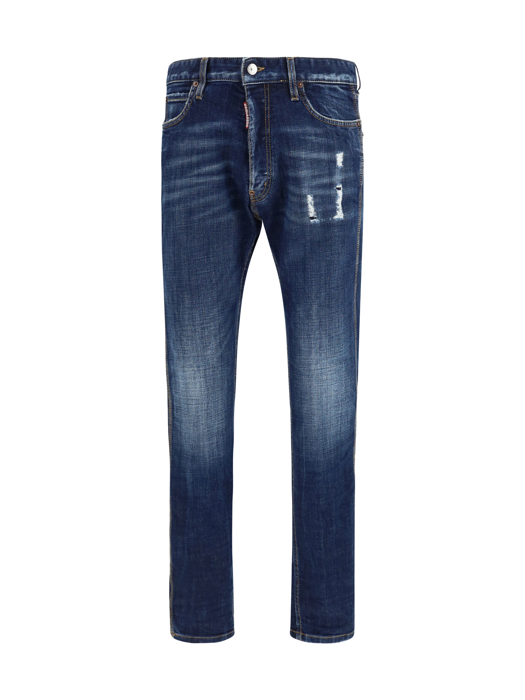 Teddy Mini Front Jeans — Navy