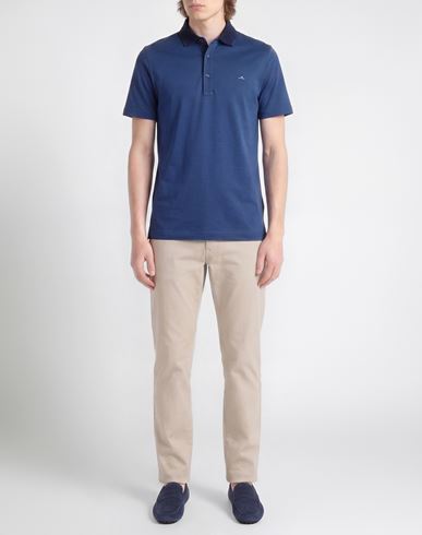Man Polo shirt Blue Size S Cotton