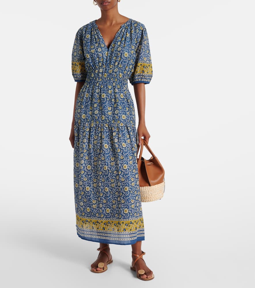 Natalia floral cotton maxi dress