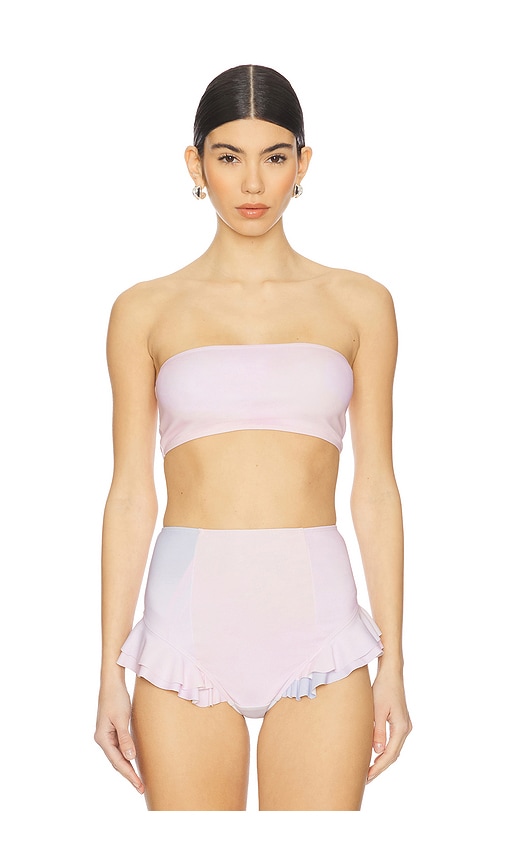 Selkie The Bandeau Bikini Top in Blush. -  XXS also in 1X, 2X, 3X, 4X, 5X, 6X, L, M, S, XL