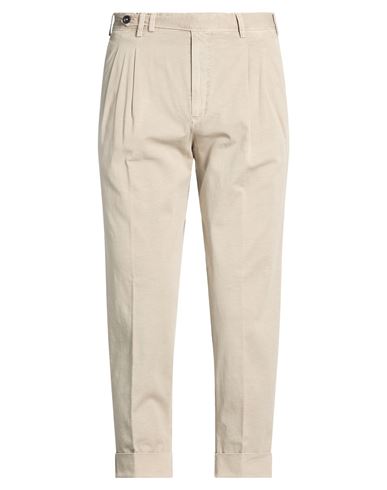 Man Pants Beige Size 30 Cotton, Linen, Elastane